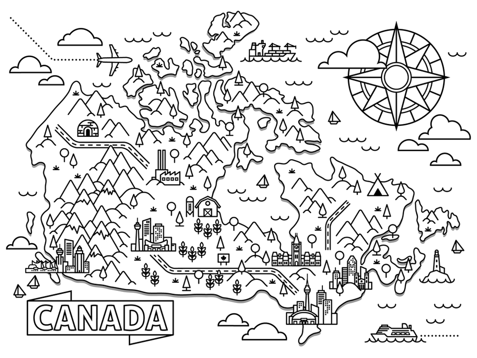 Canada coloring pages to download and print for free