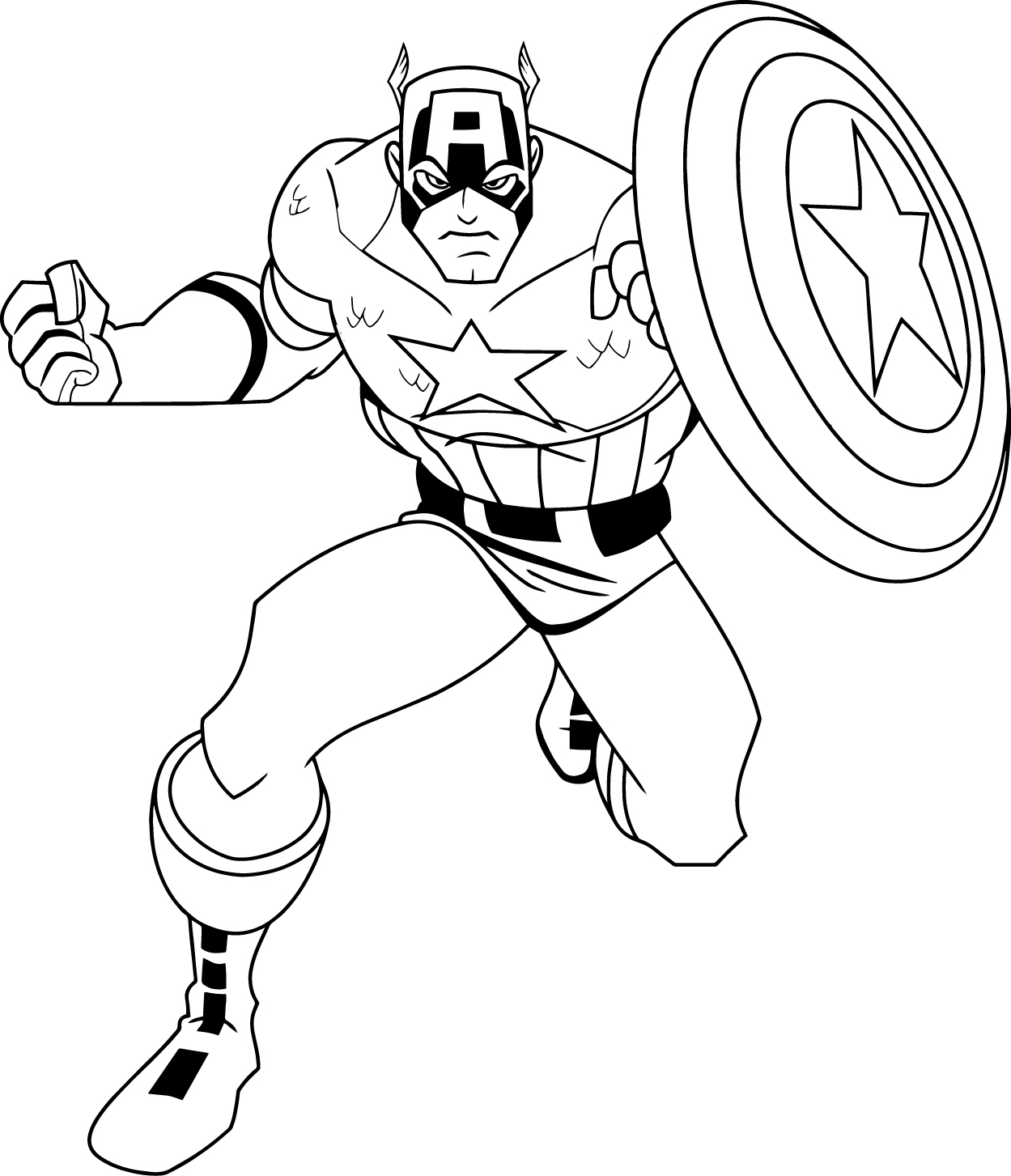 Captain America Coloring Pages to Download and Print