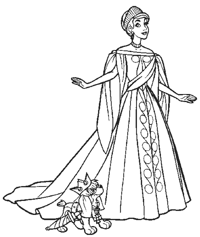 coloring anastasia ball princess gown dress dog colouring disney drawing gowns para printable colorear dibujos ariel books sortable human characters