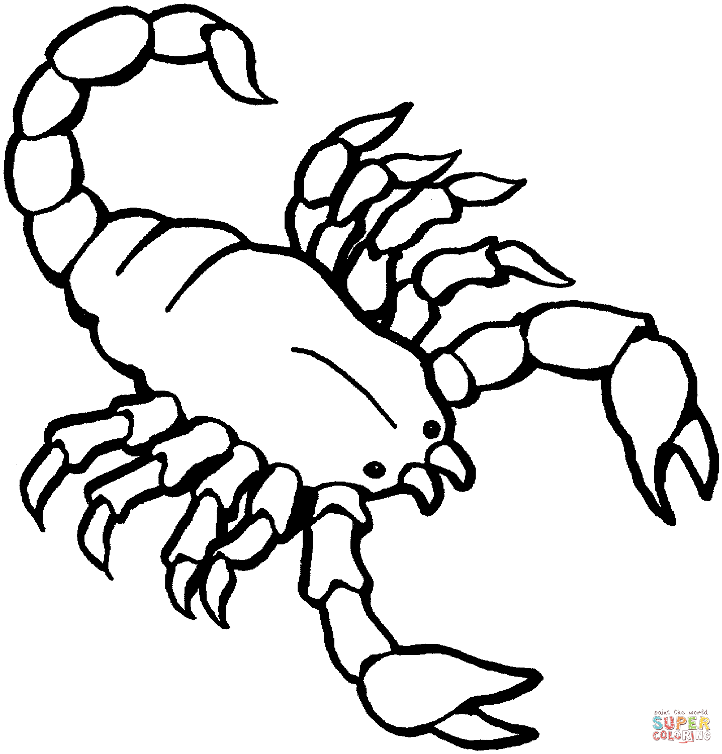 Scorpion coloring pages to download and print for free