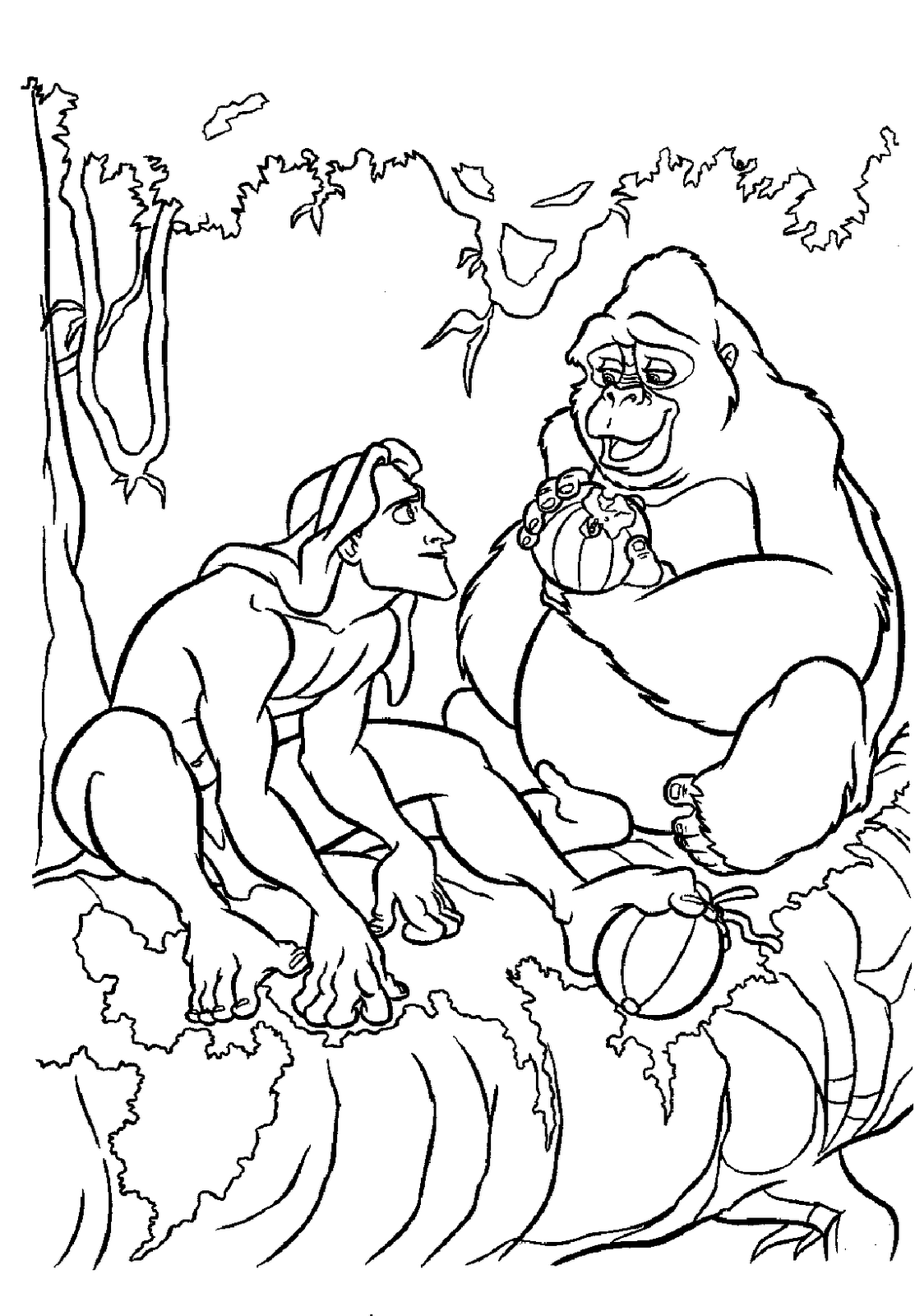 Tarzan coloring pages to download and print for free