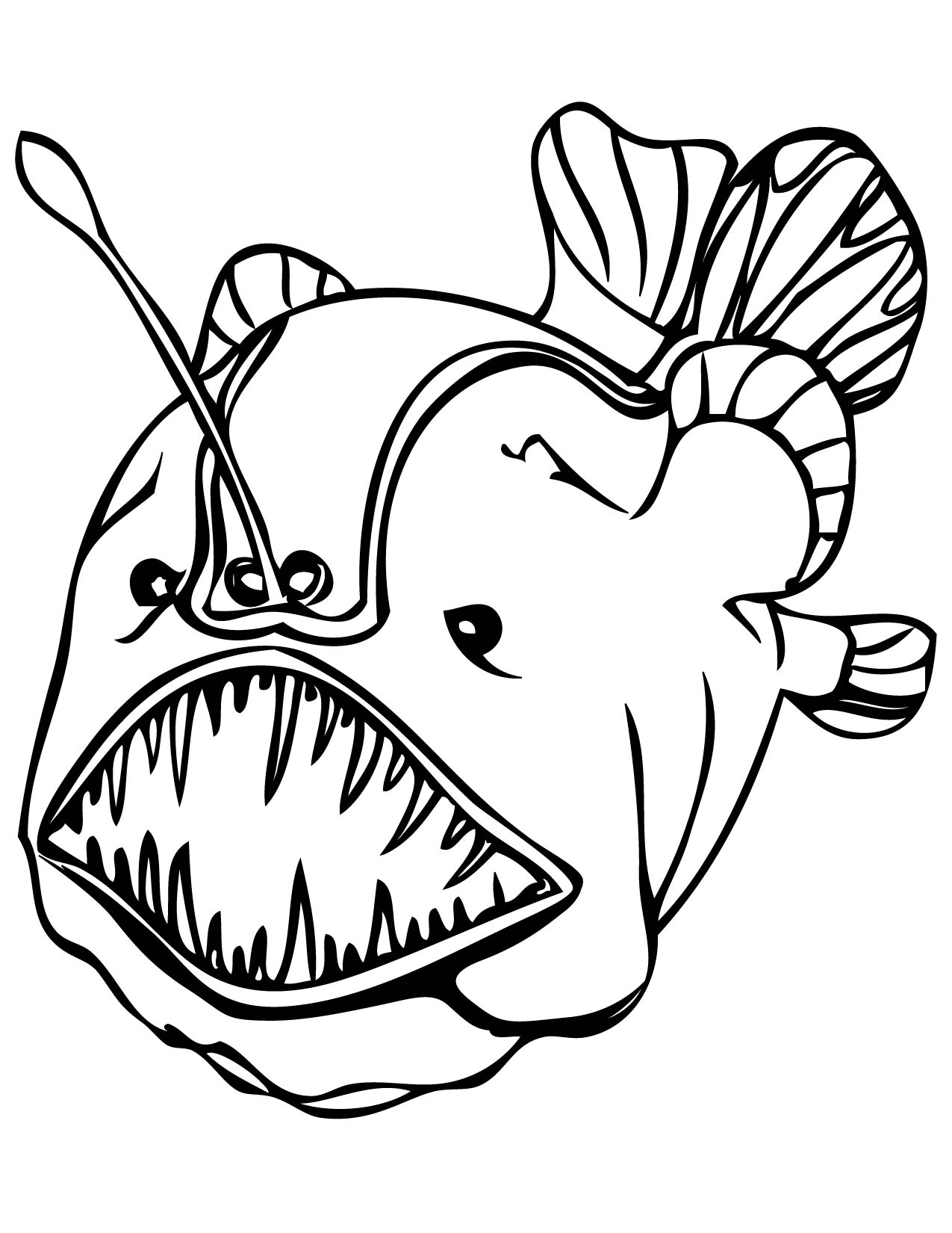 Sea fish coloring page