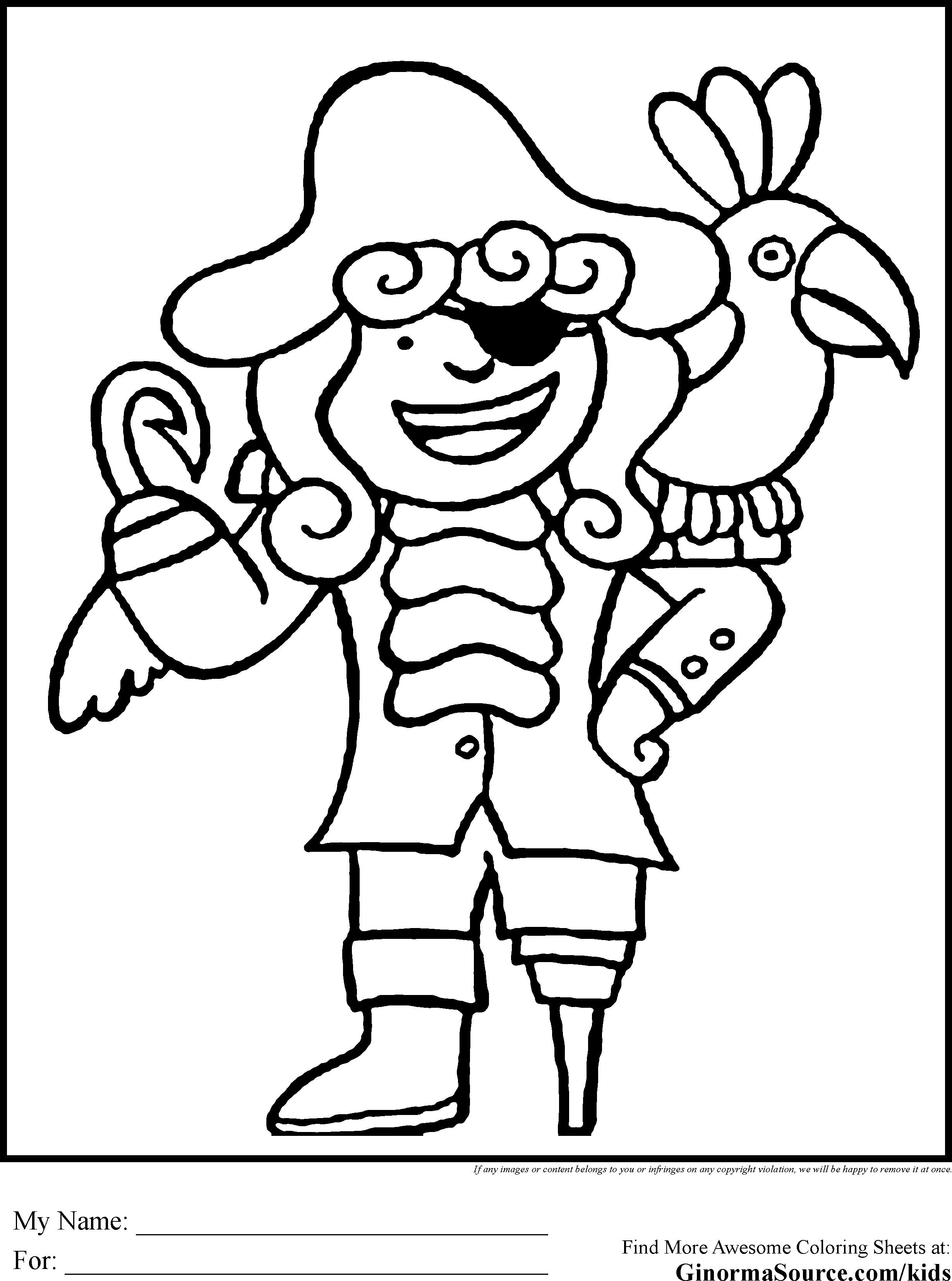 Pirate coloring pages to download and print for free