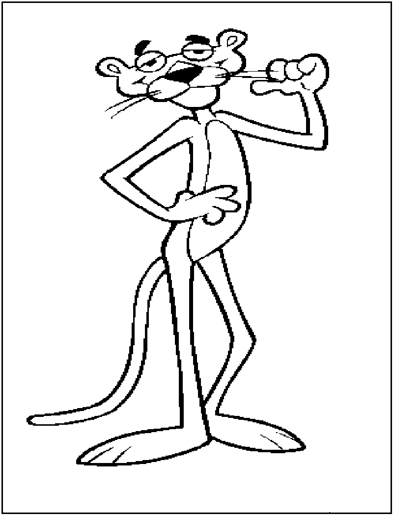 Pink panther cartoon coloring pages download and print for free