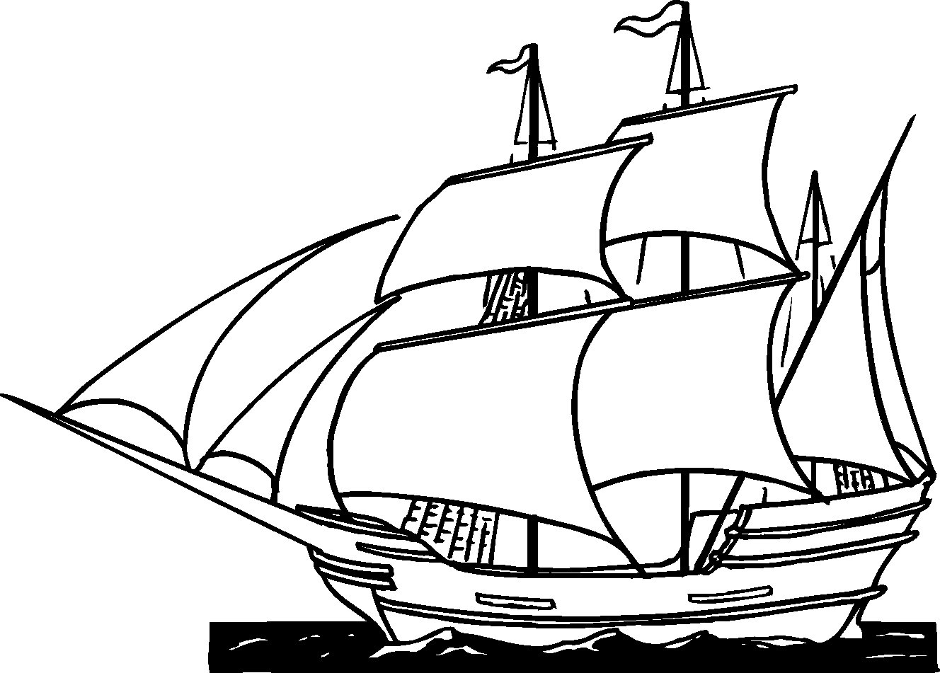Ship coloring pages to download and print for free