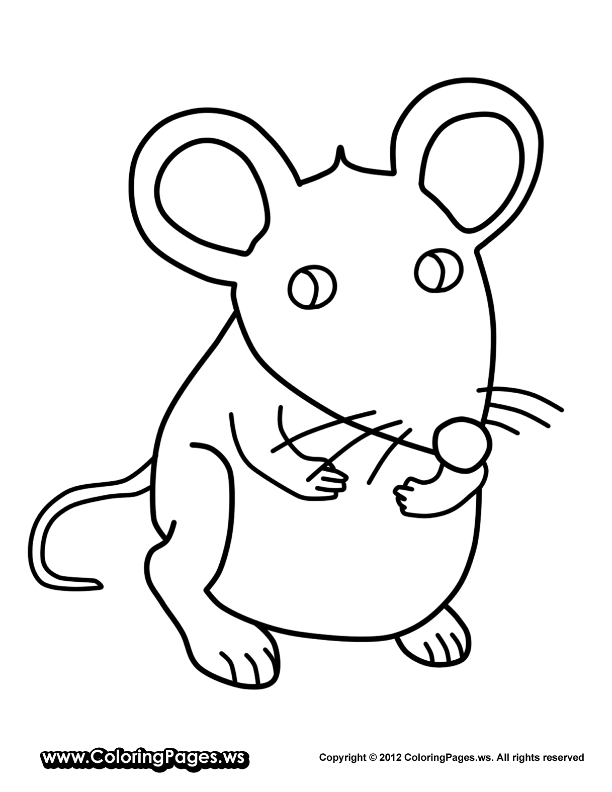 Mouse coloring pages to download and print for free