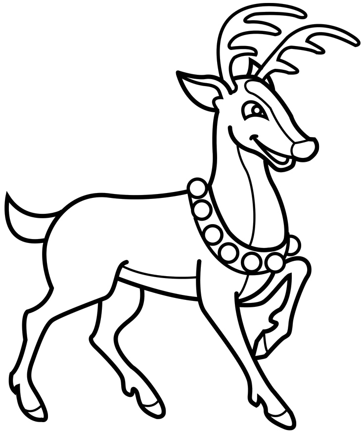 Reindeer coloring pages to download and print for free