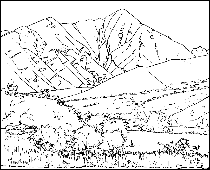 Mountain coloring pages to download and print for free