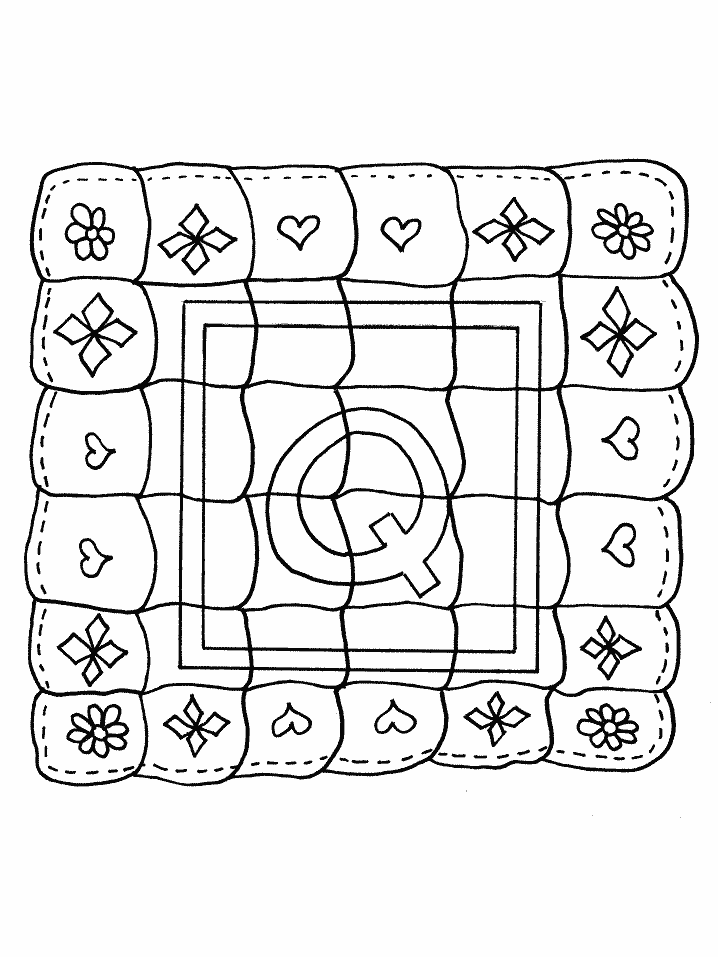 coloring page quilt