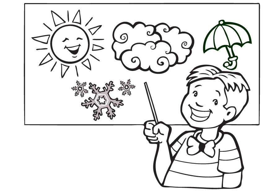 Simple Weather Coloring Pages for Kids