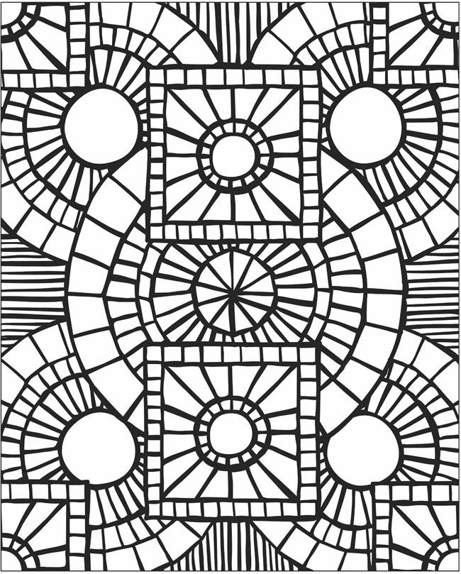 Mosaic coloring pages to download and print for free