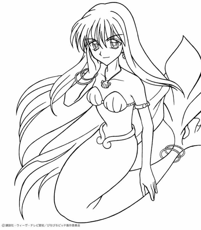 Mermaid melody coloring pages to download and print for free