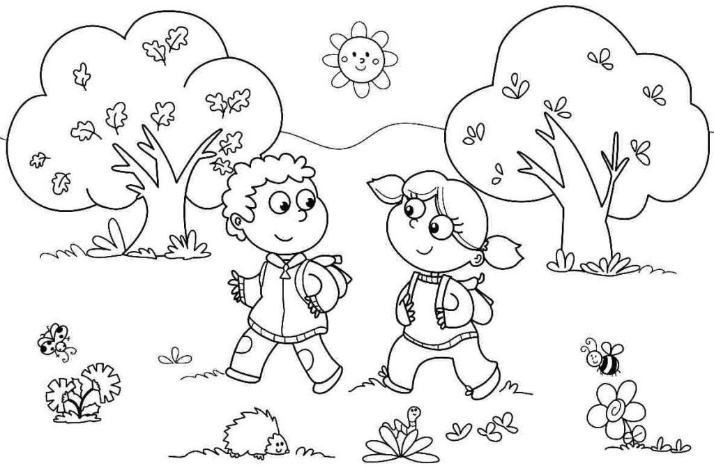 Kindergarten coloring pages to download and print for free