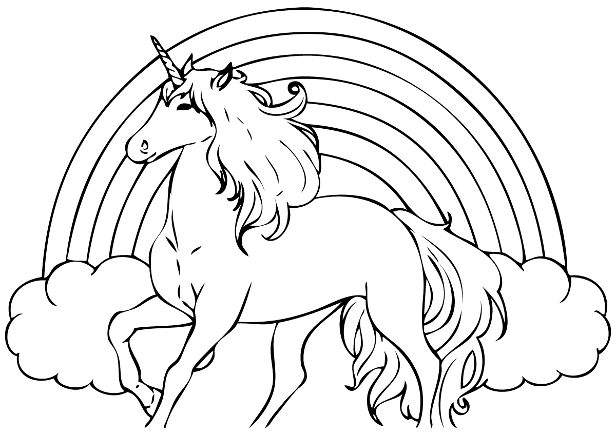 unicorn coloring pages to download and print for free