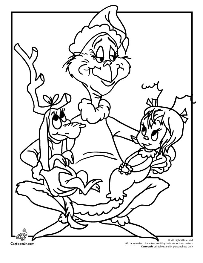 The grinch coloring pages to download and print for free