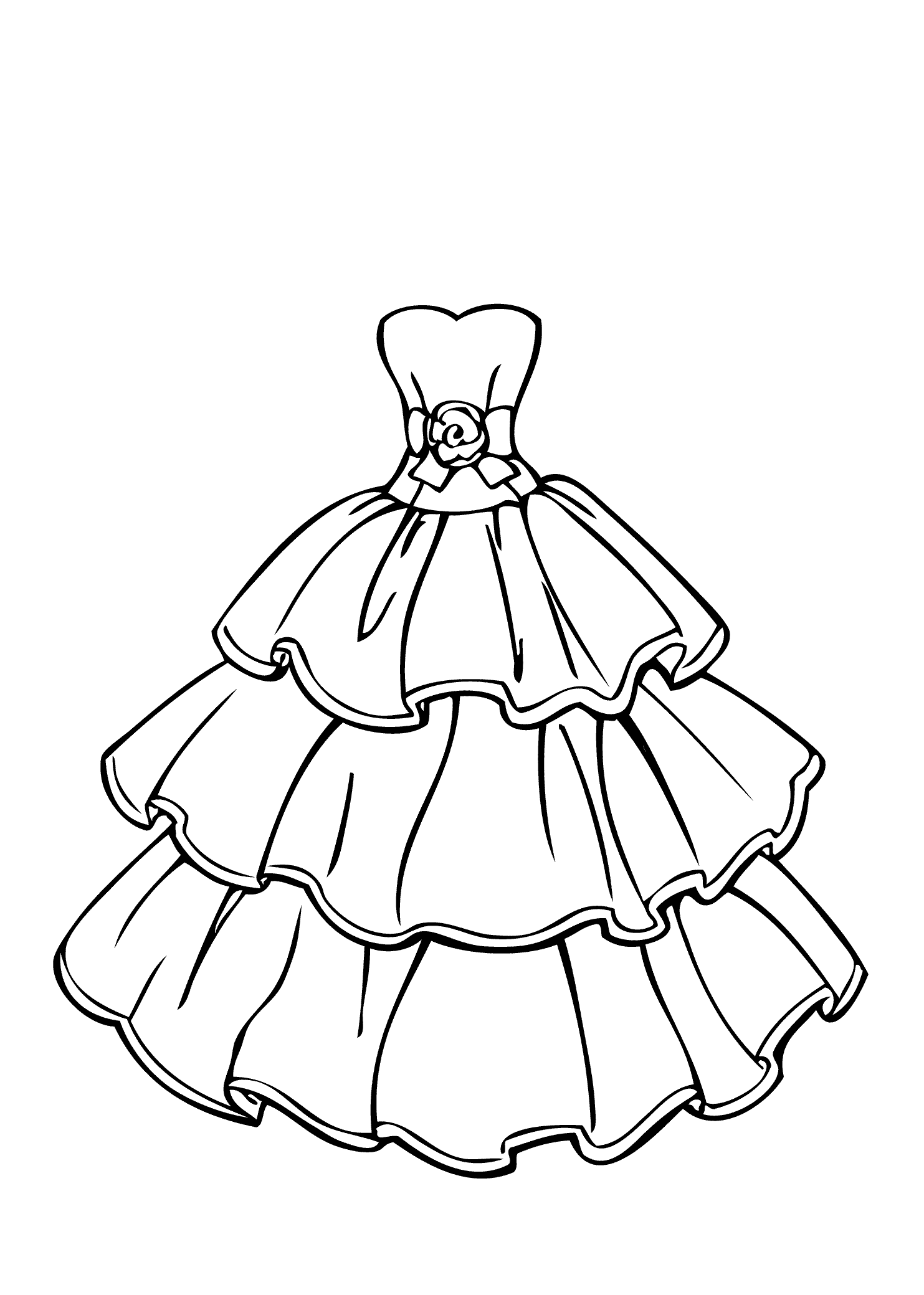 Dress coloring pages to download and print for free