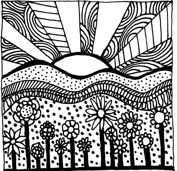 Sunset coloring pages to download and print for free