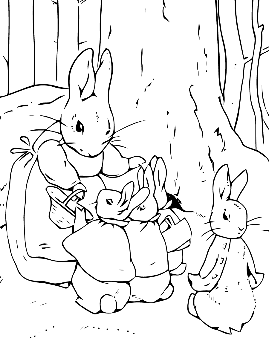Peter Rabbit Free Colouring Printables