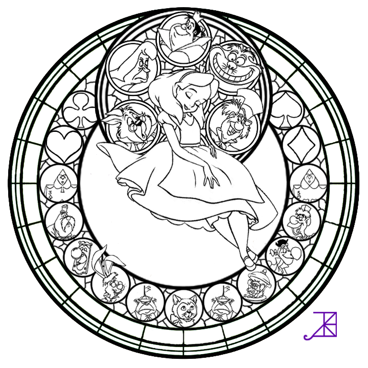 Stained glass window coloring pages download and print for free