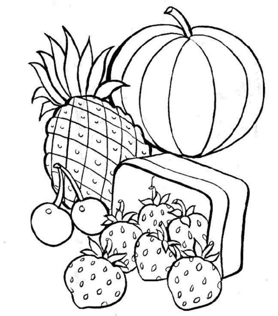 Nutrition food coloring pages download and print for free