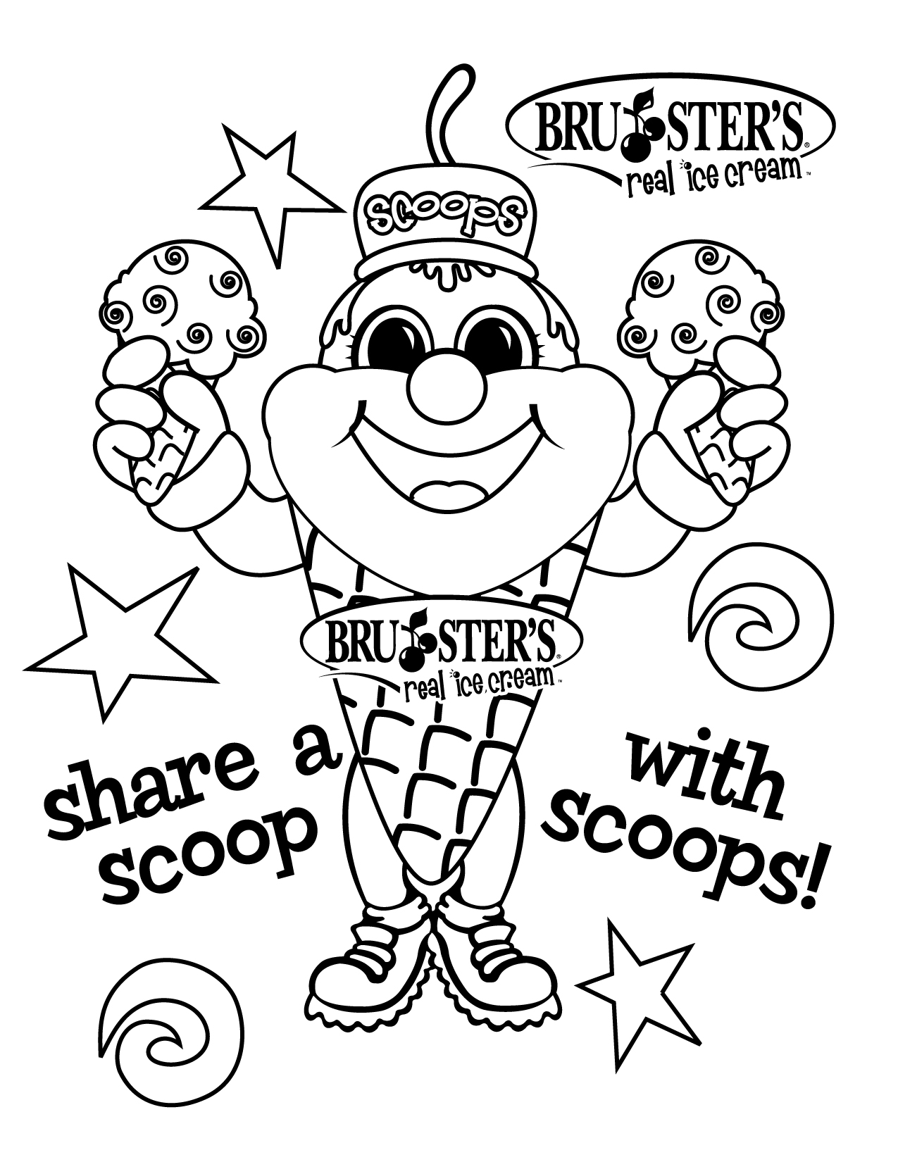 ice cream parlor coloring pages - photo #14