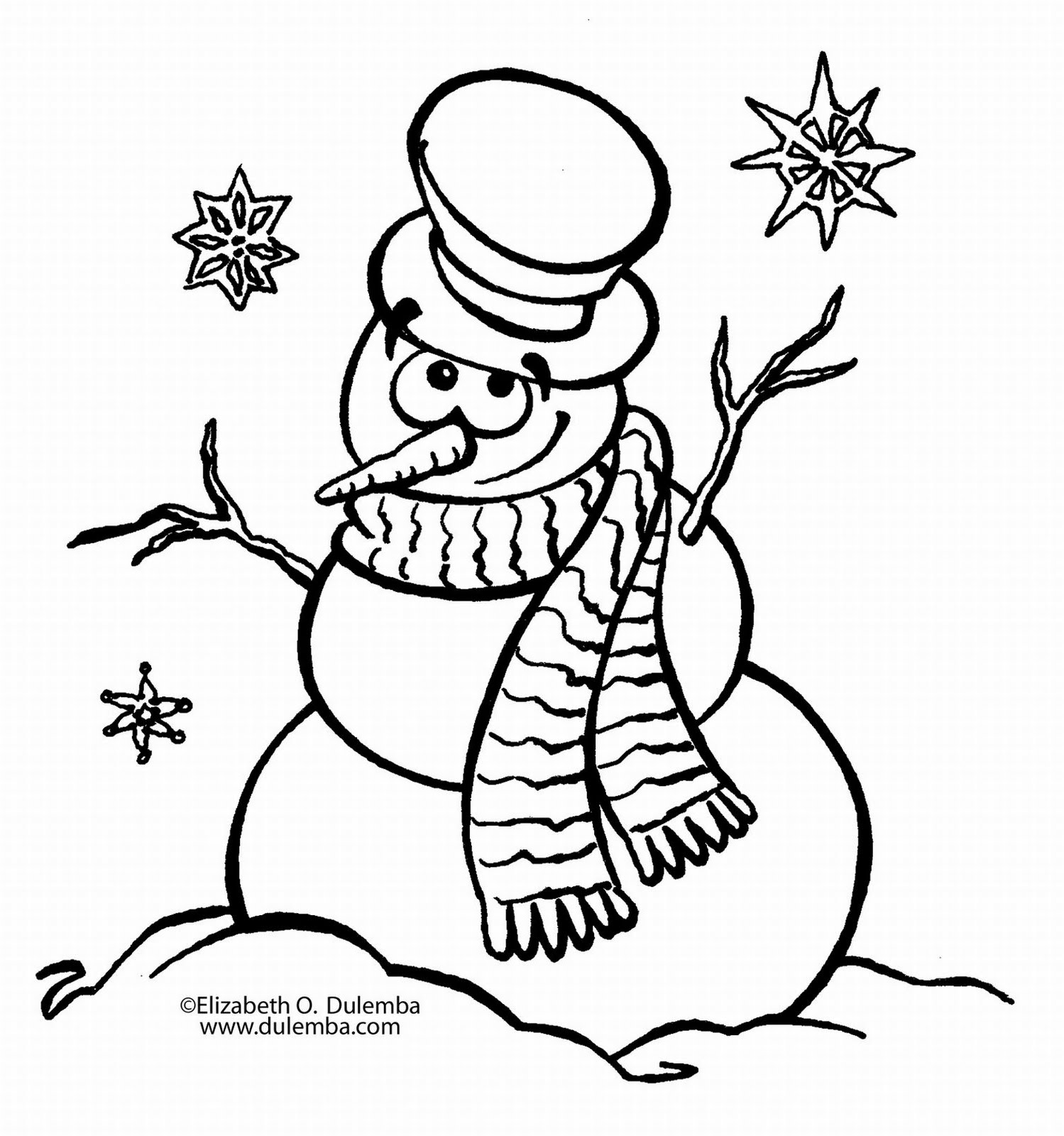 Snowman coloring pages to download and print for free