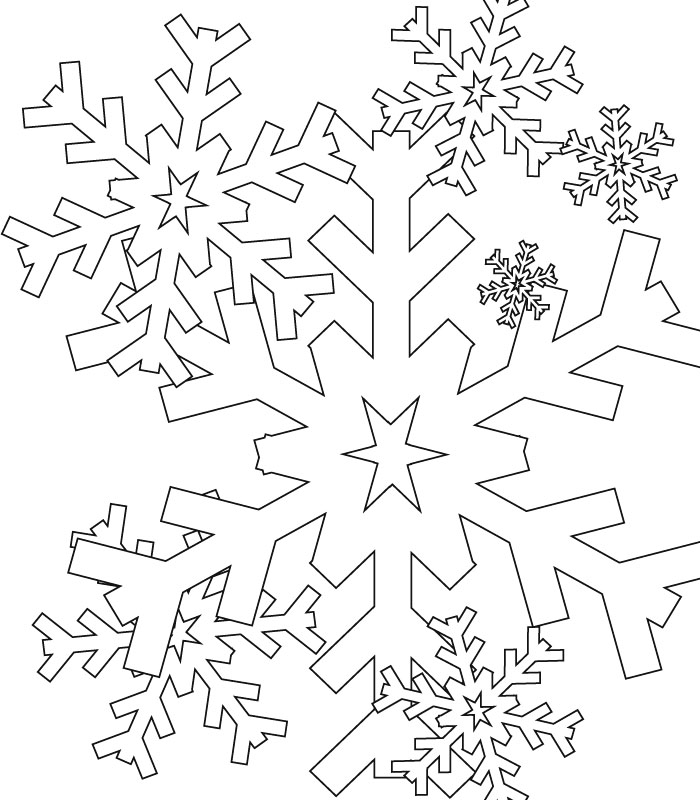 Snowflake coloring pages to download and print for free