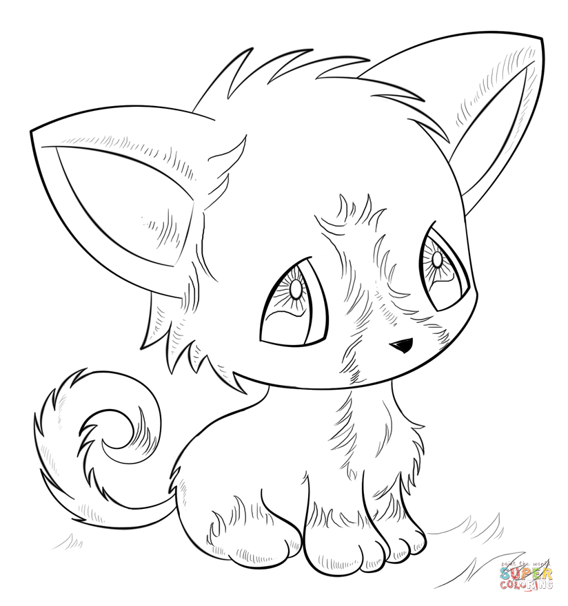 Anime animals coloring pages download and print for free