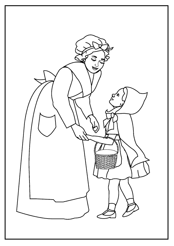 Little red riding hood coloring pages to download and ...