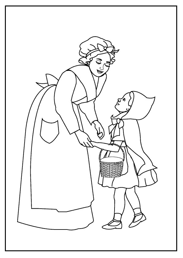 Little red riding hood coloring pages to download and print for free