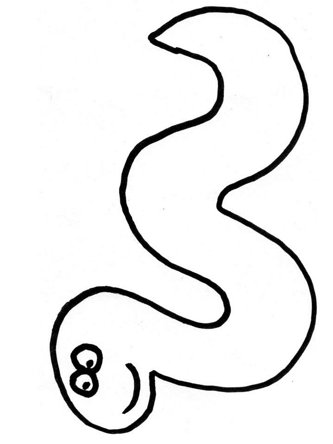 Worm coloring pages to download and print for free