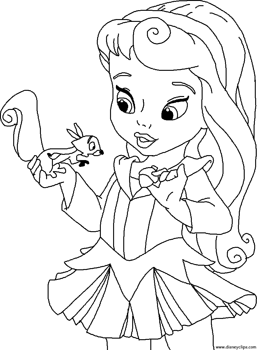 baby disney princess coloring pages online - photo #16