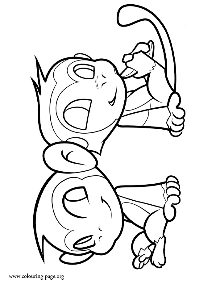 Baby monkey coloring pages to download and print for free