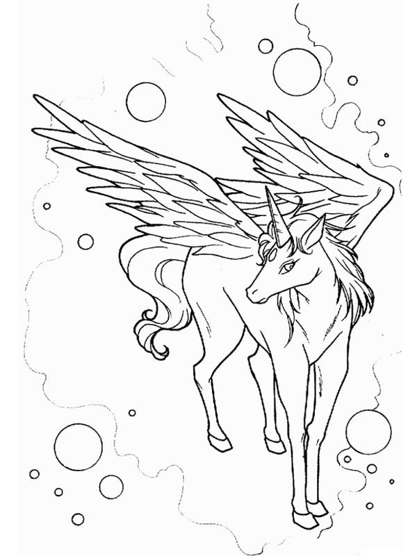 pegasus coloring drawing awesome drawings netart unicorn horse barbie cool line colorful animals clip printables wings