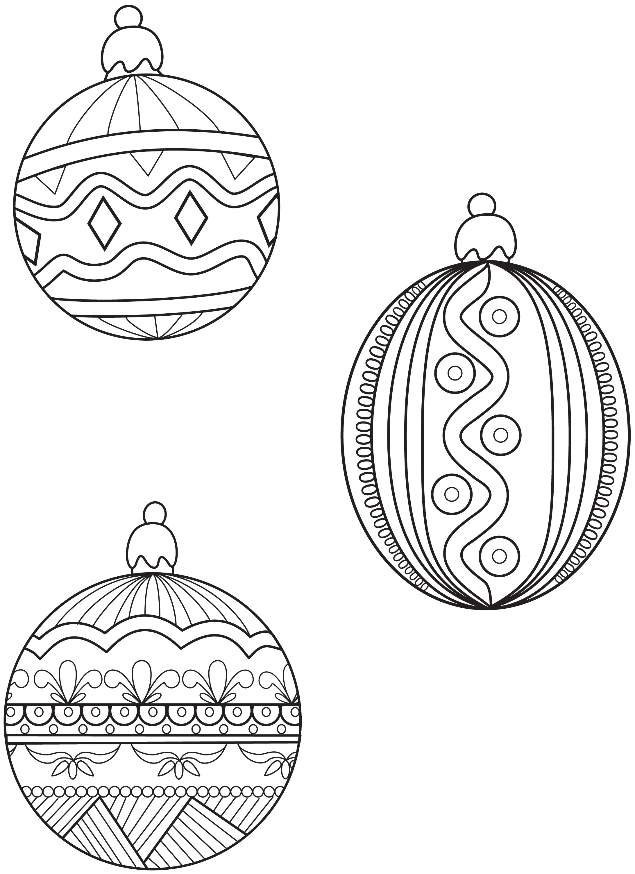 Ornament coloring pages to download and print for free