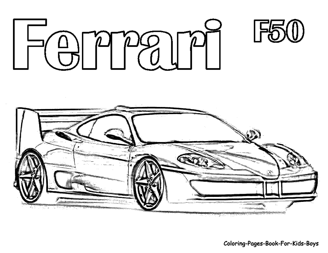 Ferrari coloring pages to download and print for free