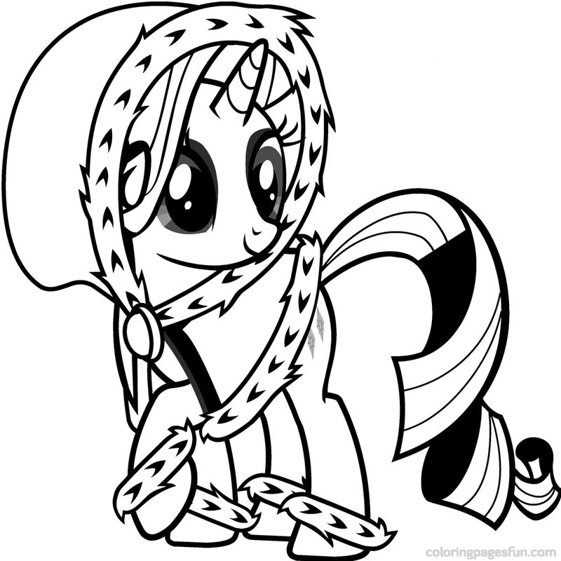 My little pony christmas coloring pages to download and print for free