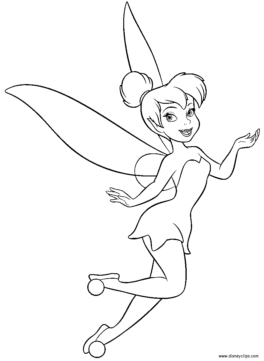 Tinker bell coloring pages to download and print for free