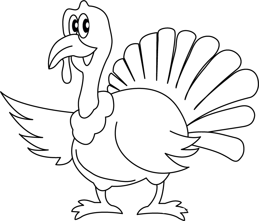 Turkey coloring pages to download and print for free