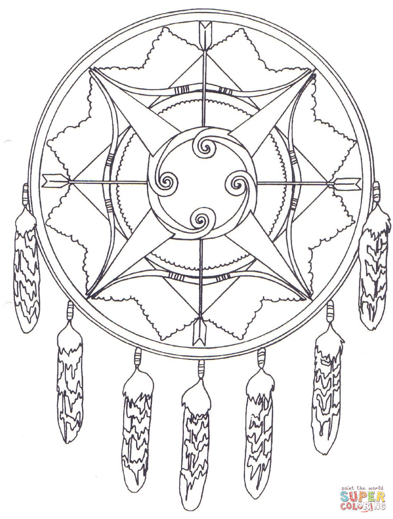 50+ dream catcher native american coloring pages for adults Dream catcher coloring pages to download and print for free