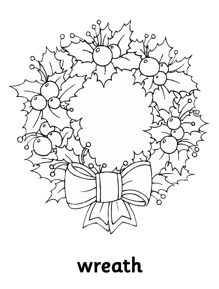 Wreath coloring pages download and print for free