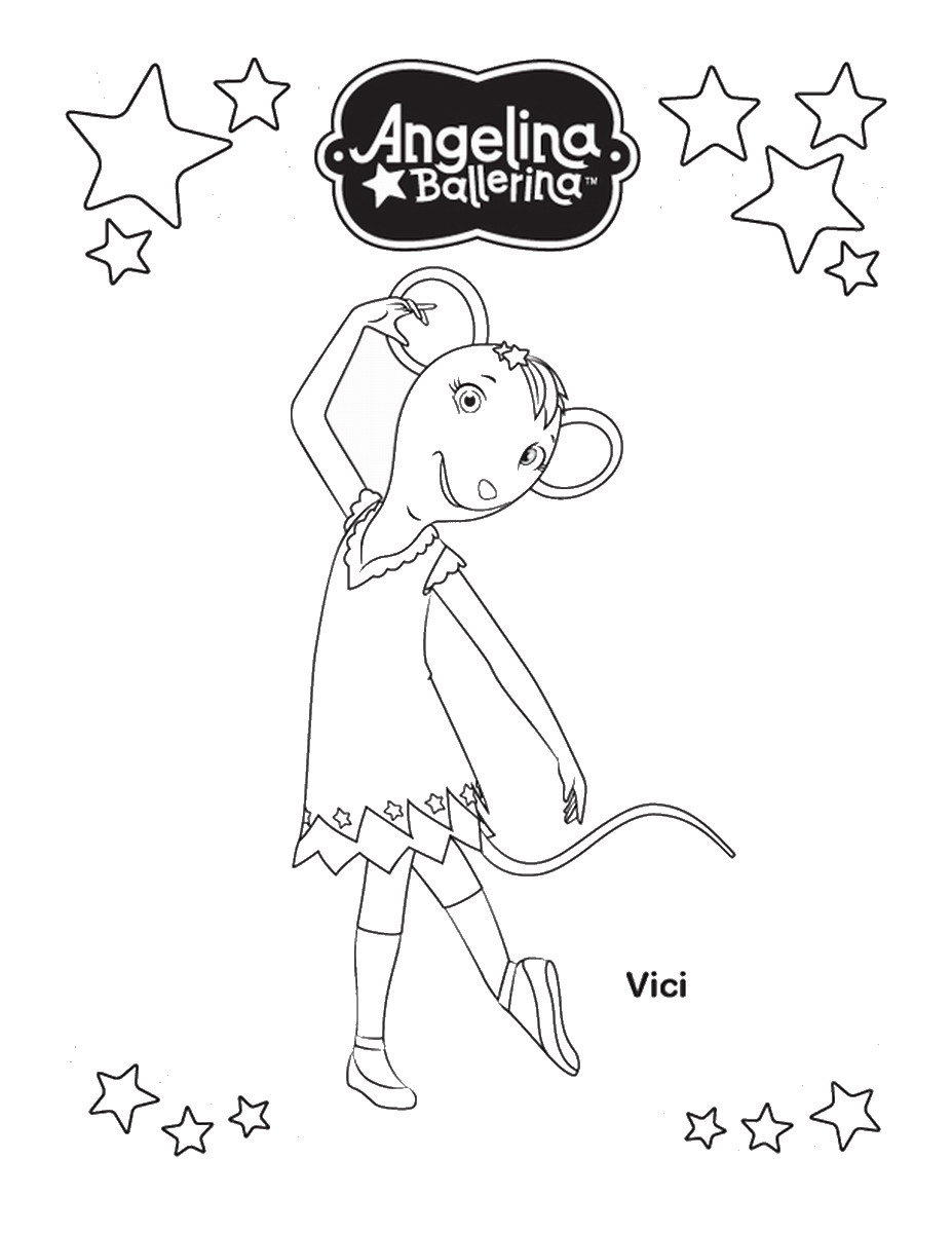 Angelina ballerina coloring pages to download and print for free