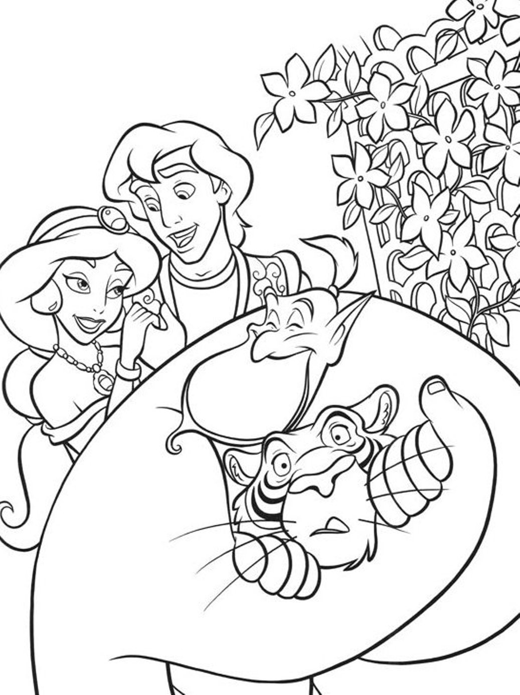 Aladdin coloring pages to download and print for free