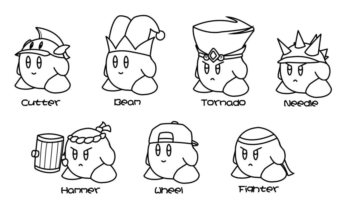 Kirby coloring pages to download and print for free