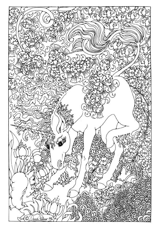 Realistic unicorn coloring pages download and print for free