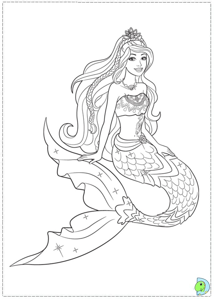 mermaid coloring realistic