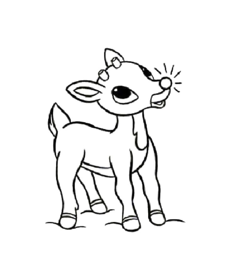 Download Baby reindeer coloring pages download and print for free