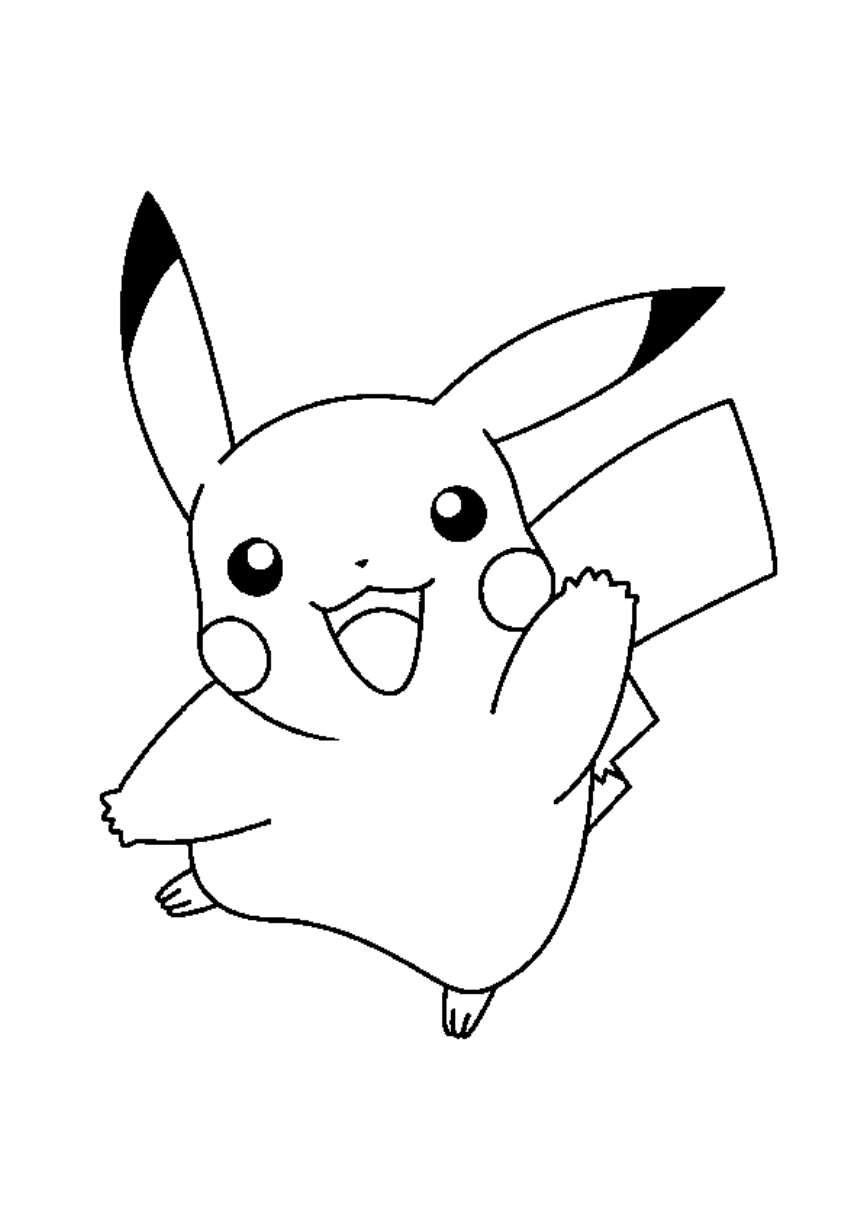 Cute Pikachu Coloring Pages Pdf for Adult