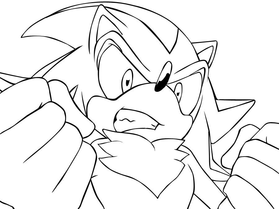 Shadow the hedgehog coloring pages to download and print for free