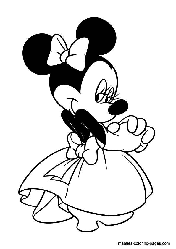 Disney minnie mouse coloring pages download and print for free